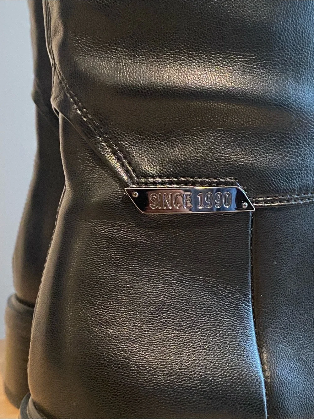 Franco Sarto Black Leather Knee High Boots Women’s 8.5 Side Zip Riding Boots